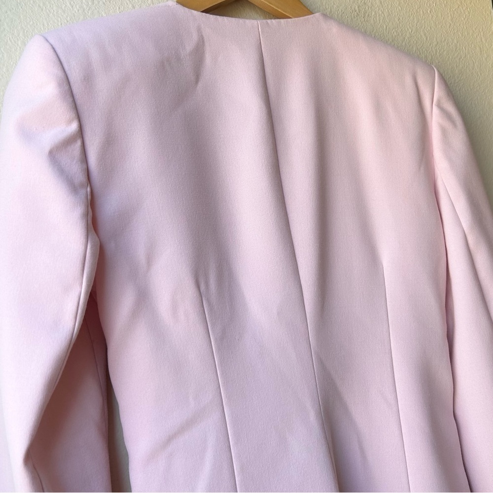 ZARA DRAPED BLAZER DRESS Barbiecore Barbie Core Mini Twist Front Sz S - Picture 8 of 16